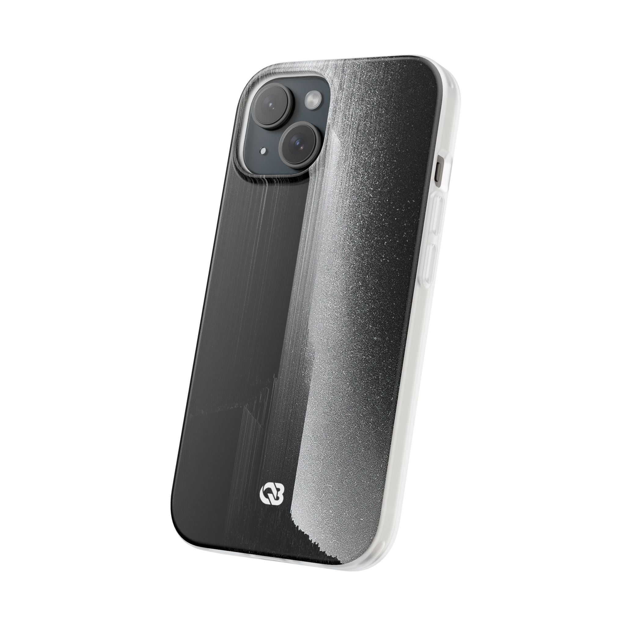 Black Lite Phone Case for iPhone - Brutalist Pixel Monolith