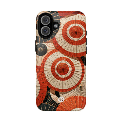 Vermilion Wagasa Motif · Tough 2.0 Magnetic Phone Case for iPhone · Red