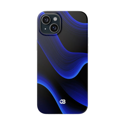 Blue Lite Phone Case for iPhone - Electric Cobalt Flow