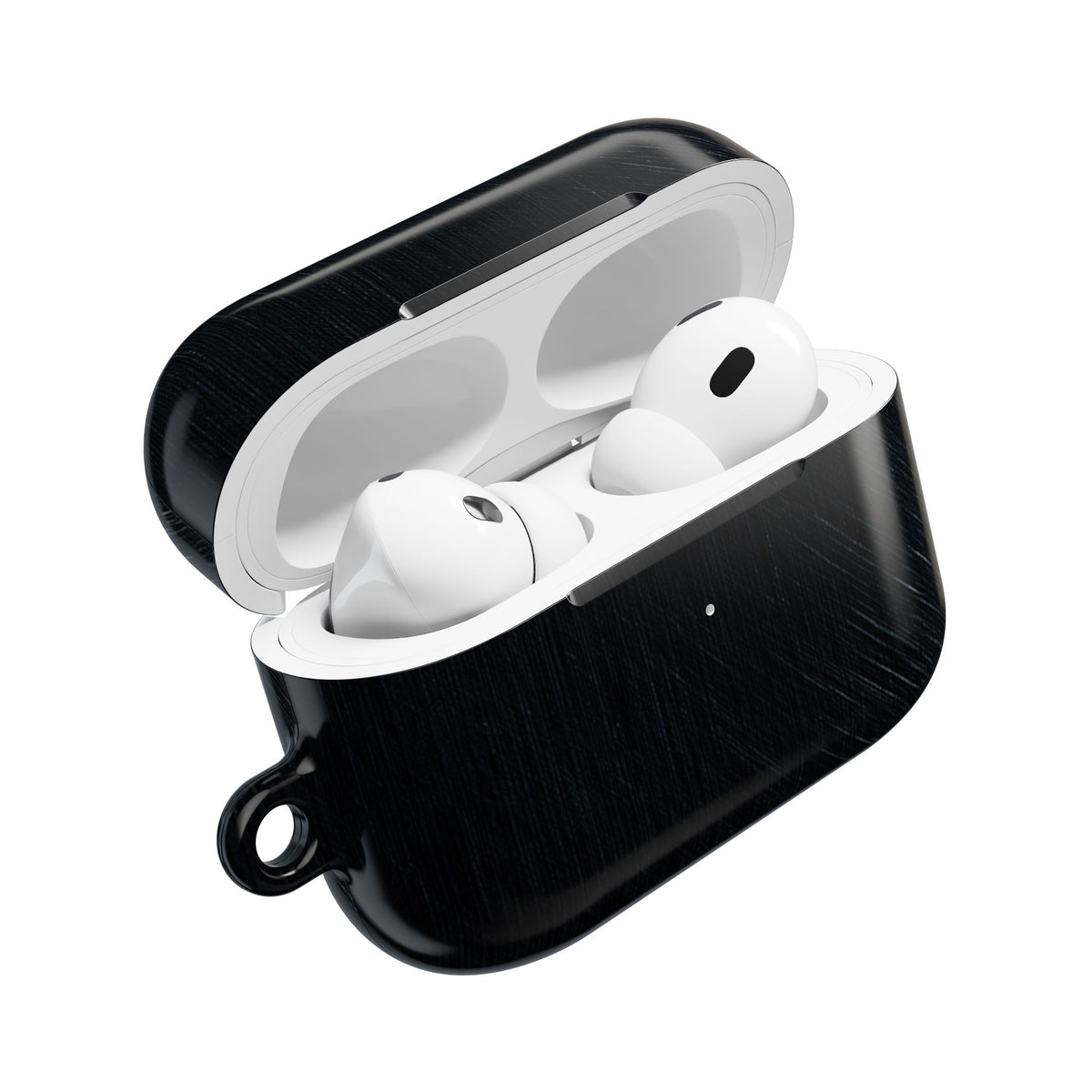 Brushed Obsidian Steel · Hard Case for AirPods & AirPods Pro · Black