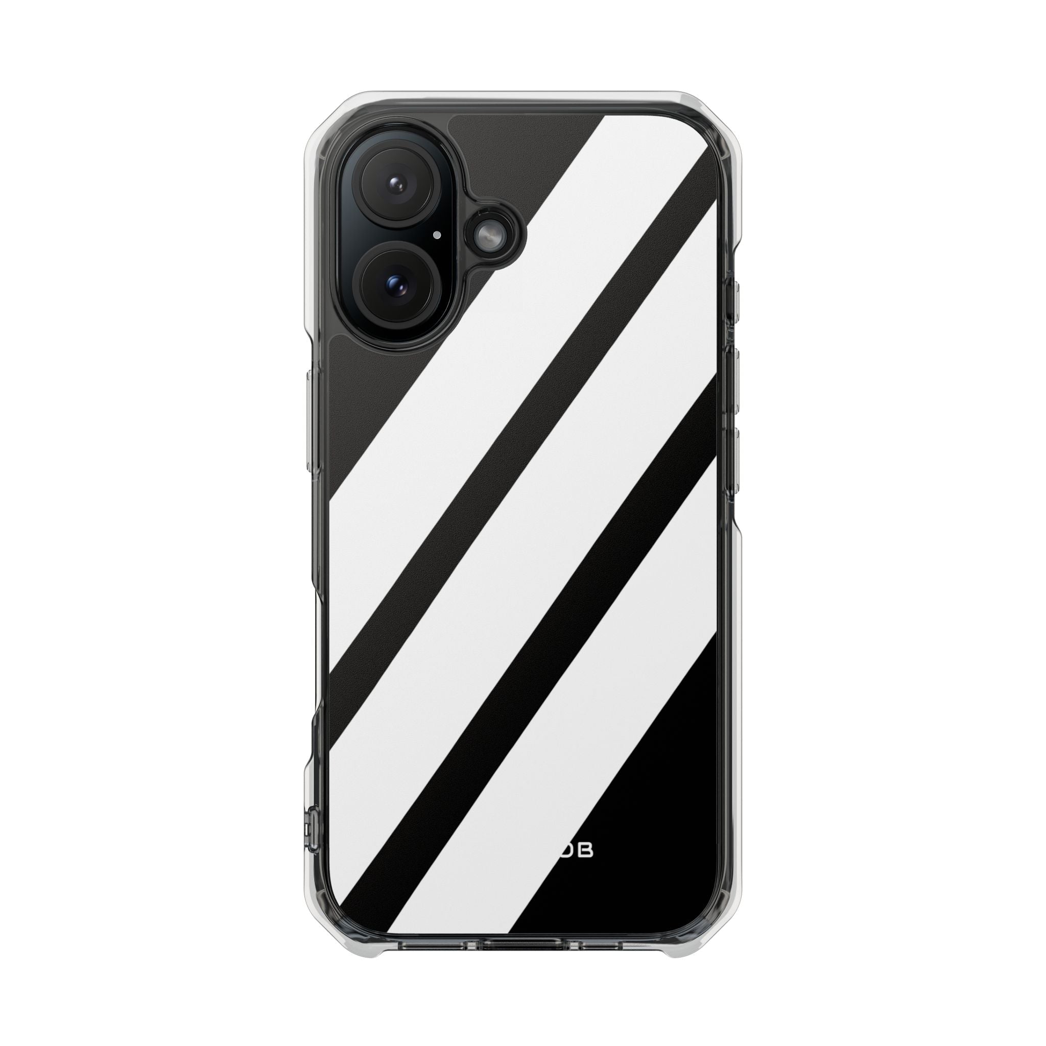Diagonal Bands Noir iPhone 16 Case - Impact