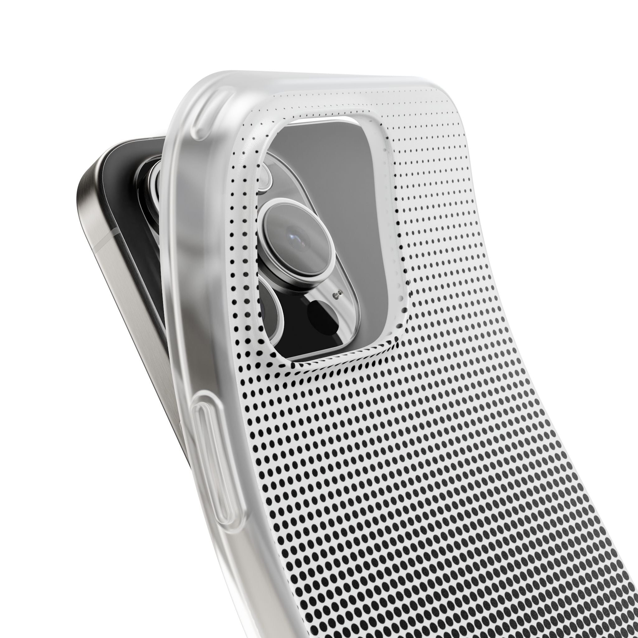 Black Lite Phone Case for iPhone - Obsidian Halftone Flux