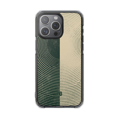 Green Impact MagSafe Phone Case for iPhone - Evergreen Split Grain