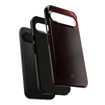 Red Tough Phone Case for Google Pixel - Crimson Flare Flux