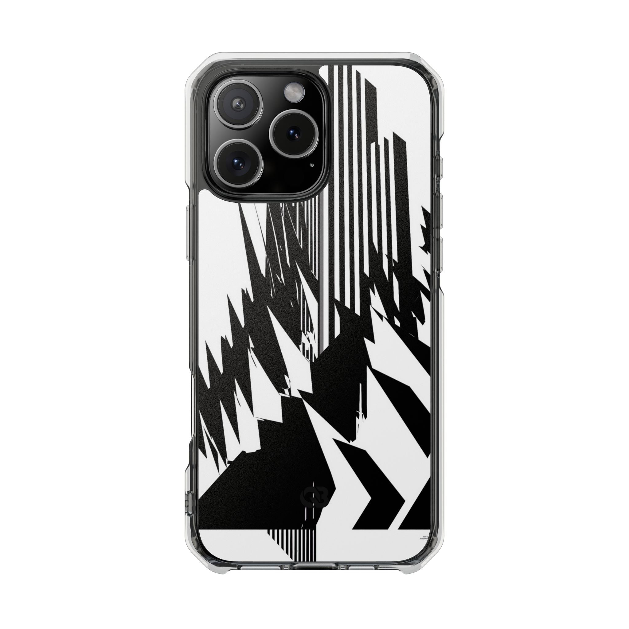 White Impact MagSafe Phone Case for iPhone - Shattered Vector Spire