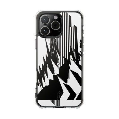 White Impact MagSafe Phone Case for iPhone - Shattered Vector Spire