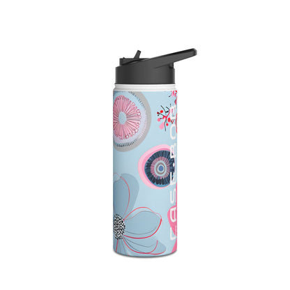 Outlined Bloom Radiance - Stainless Steel Water Bottle