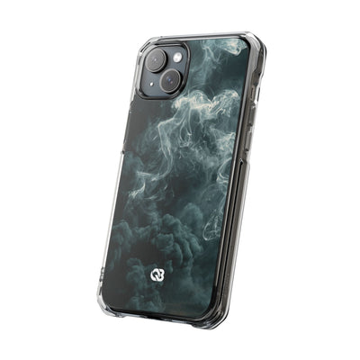 Luminescent Vapor Drift · Clear Impact Magnetic Phone Case for iPhone · Teal