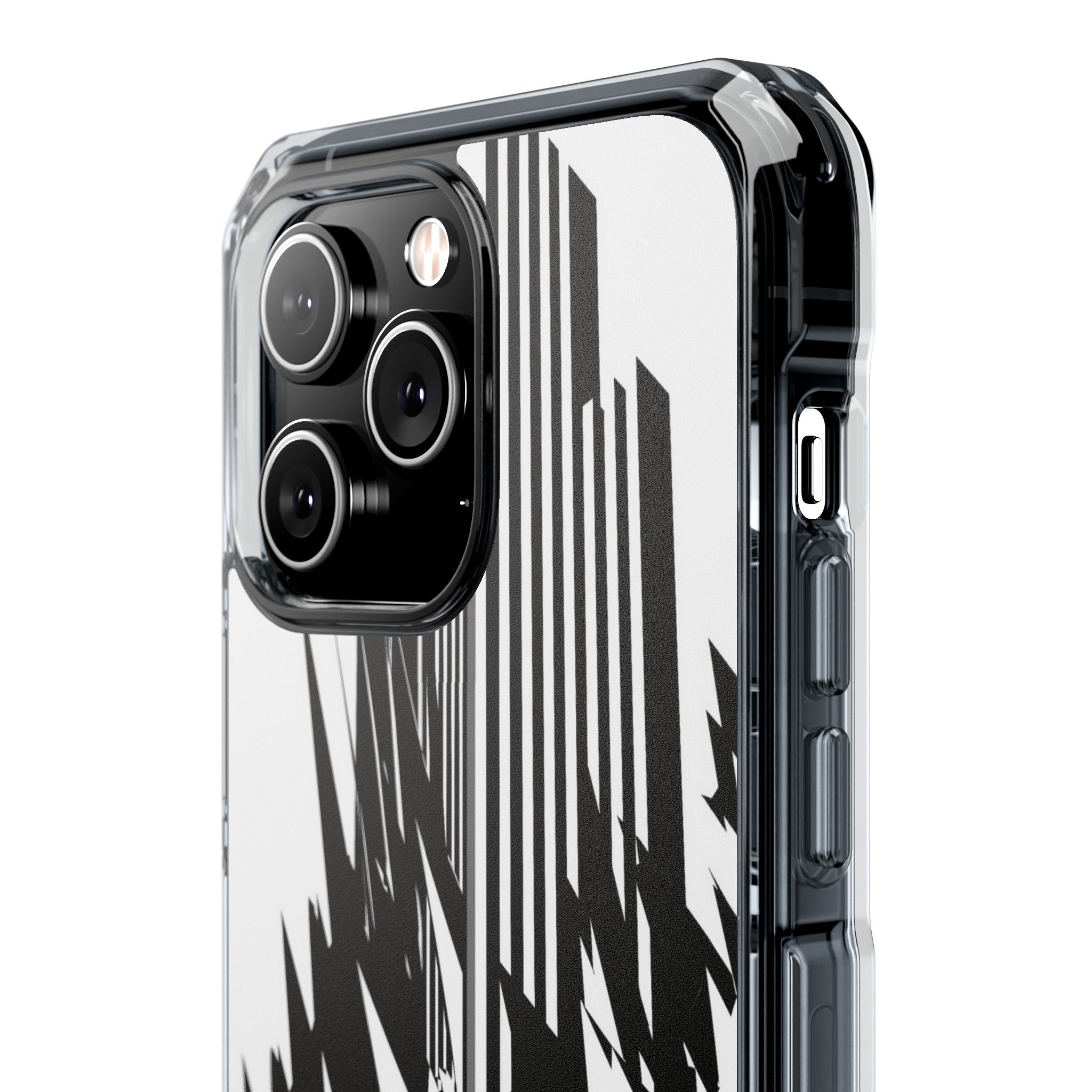 White Impact MagSafe Phone Case for iPhone - Shattered Vector Spire