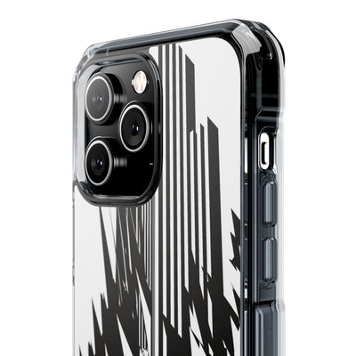 White Impact MagSafe Phone Case for iPhone - Shattered Vector Spire