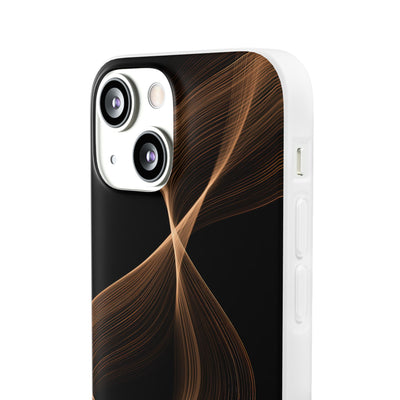 Amber Contour Flow · Lite Phone Case for iPhone ·  Black