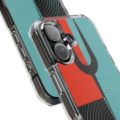 Teal Impact MagSafe Phone Case for iPhone - Sonic Static Split