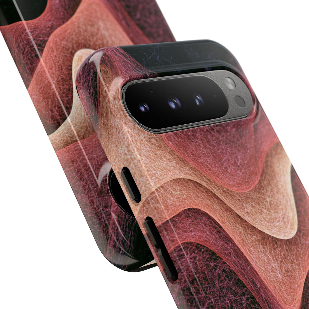 Rose Contour Waves · Tough Phone Case for Pixel ·  Pink
