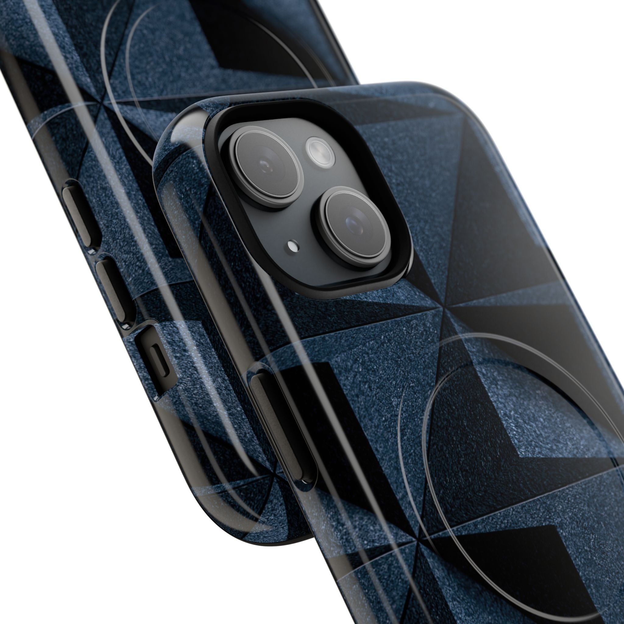 Blue Tough 2.0 Magsafe Phone Case for iPhone - Indigo Basalt Facets