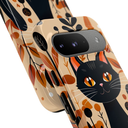 Sort Kat Glød Google Pixel 9 Cover - Tough