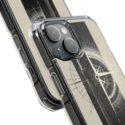Beige Impact MagSafe Phone Case for iPhone - Zenith Vector Spire