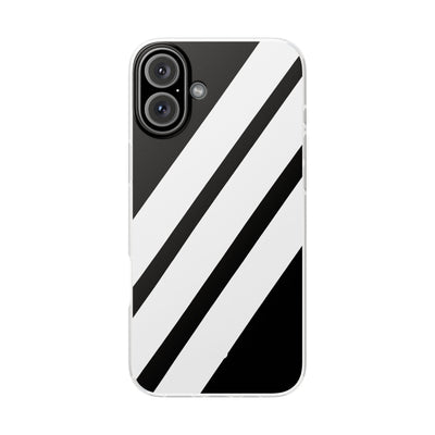 Obsidian White Bars · Soft Handyhülle für iPhone