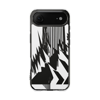 White Impact MagSafe Phone Case for iPhone - Shattered Vector Spire