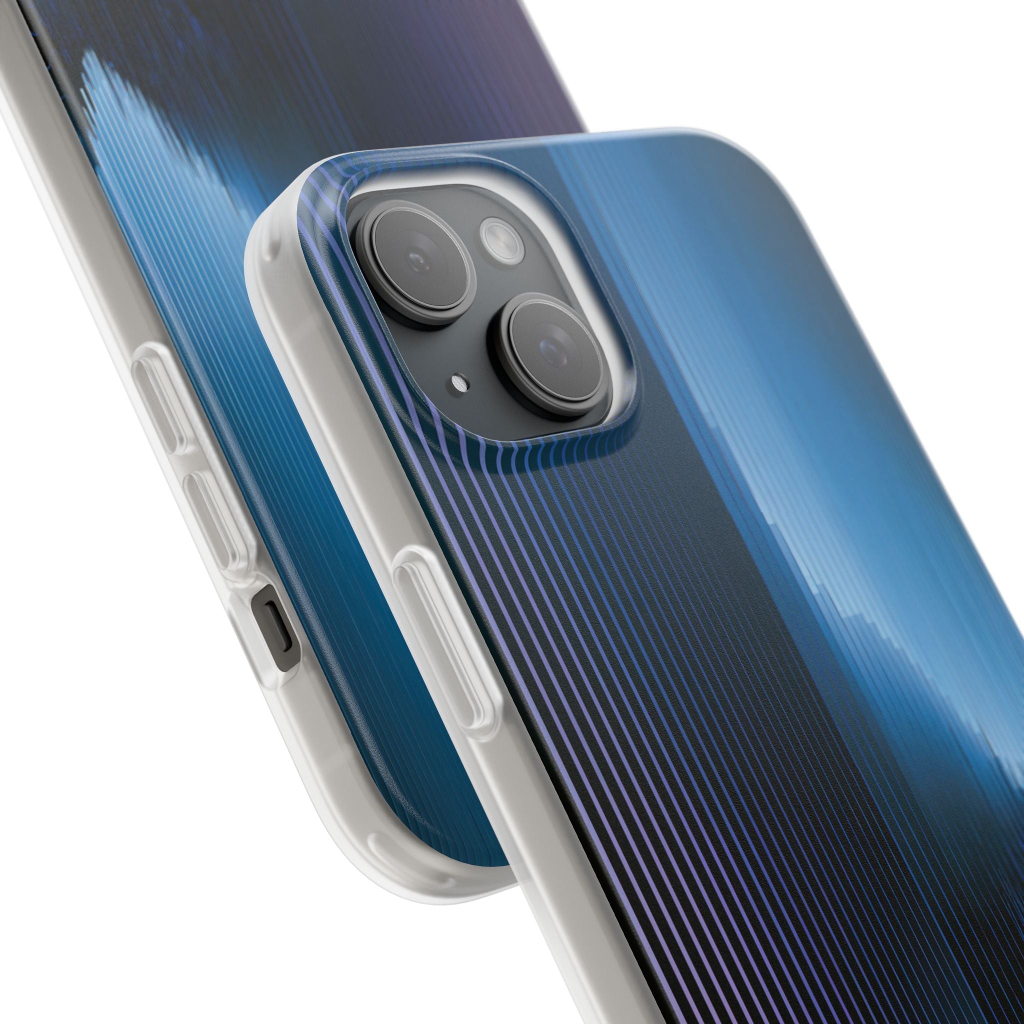 Blue Lite Phone Case for iPhone - Indigo Distortion Wave