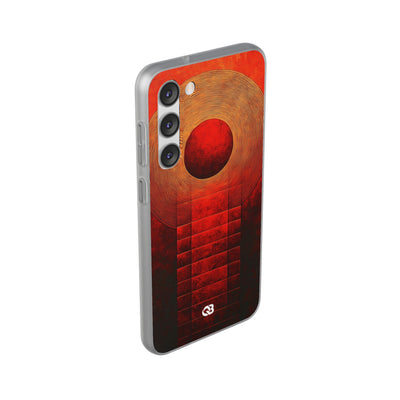 Crimson Solar Halo · Soft Phone Case for Samsung