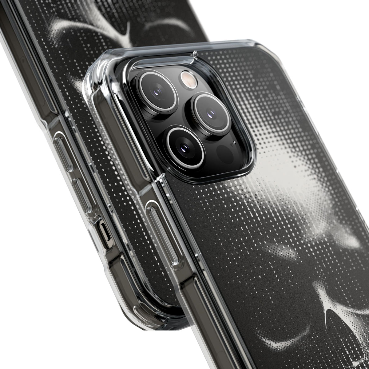 Raster Phantom · Clear Impact Magnetic Phone Case for iPhone ·  Black