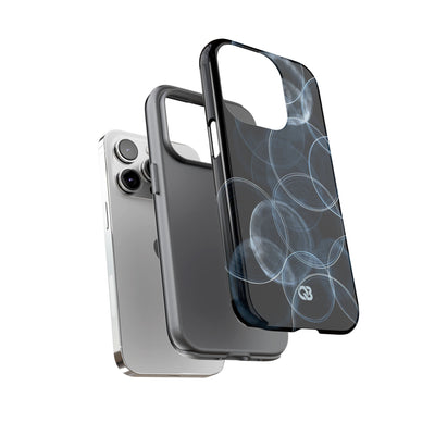 Blue Tough Phone Case for iPhone - Cyan Pulse Ripple