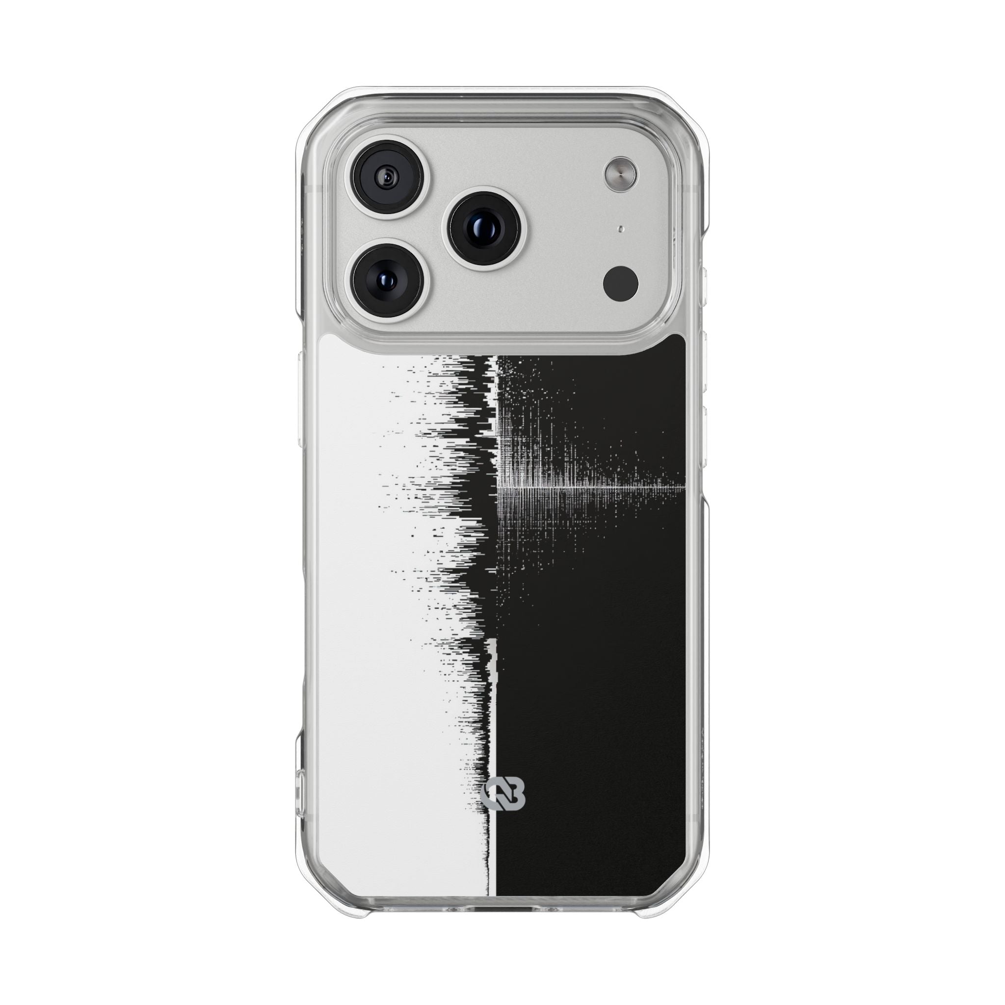 Black Impact MagSafe Phone Case for iPhone - Static Signal Split