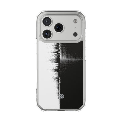 Black Impact MagSafe Phone Case for iPhone - Static Signal Split