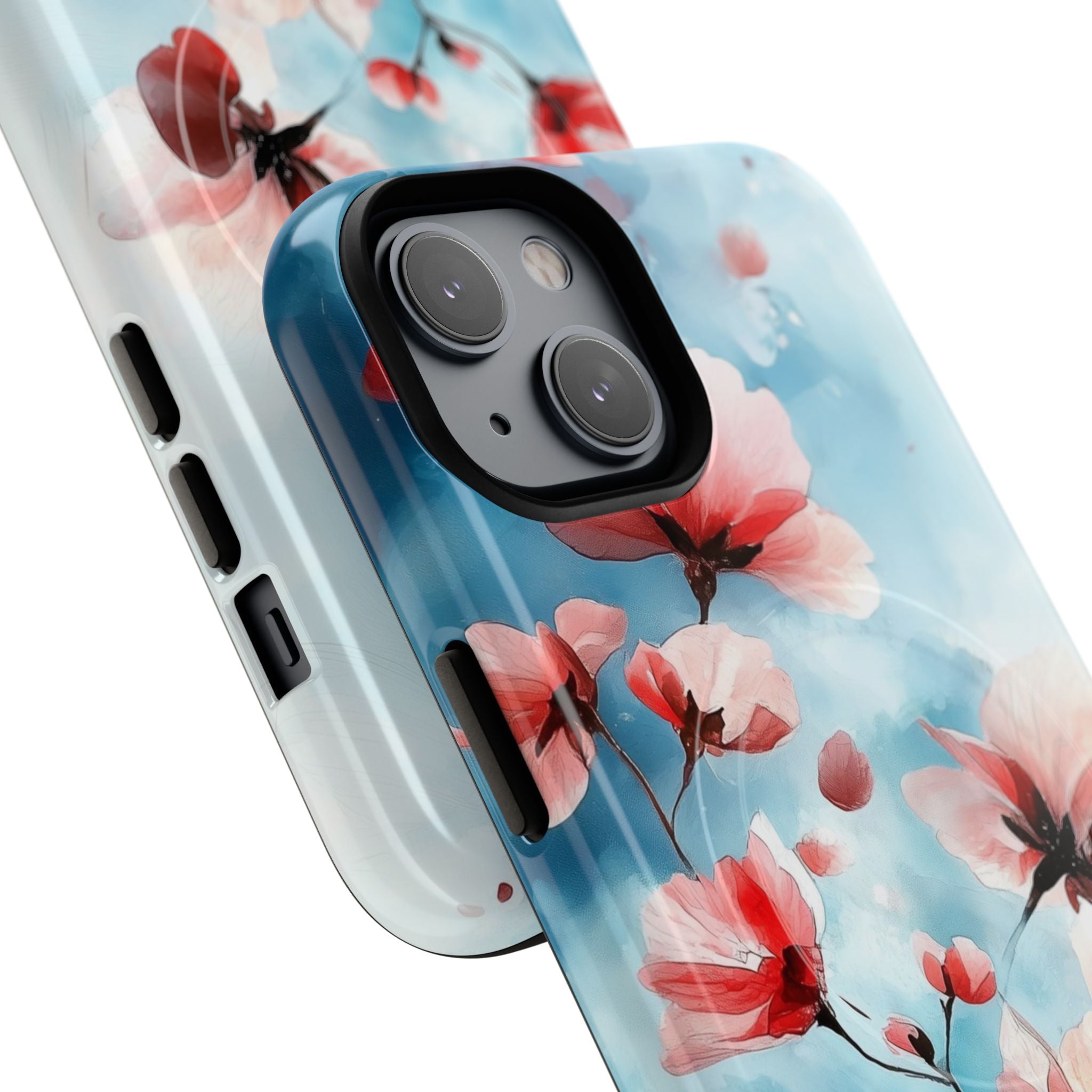 Pink Blossom Drift iPhone 14 Case - Tough+