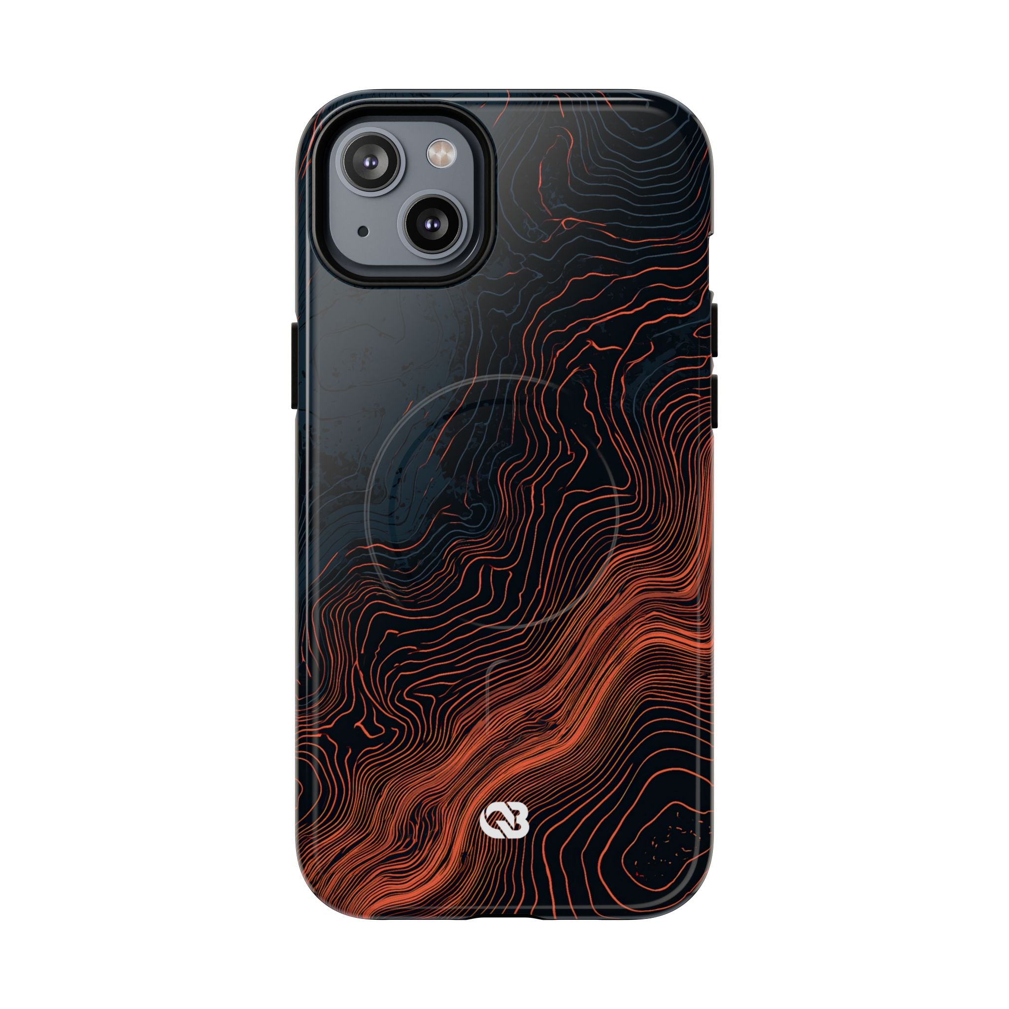 Black Tough 2.0 Magsafe Phone Case for iPhone - Volcanic Basalt Map
