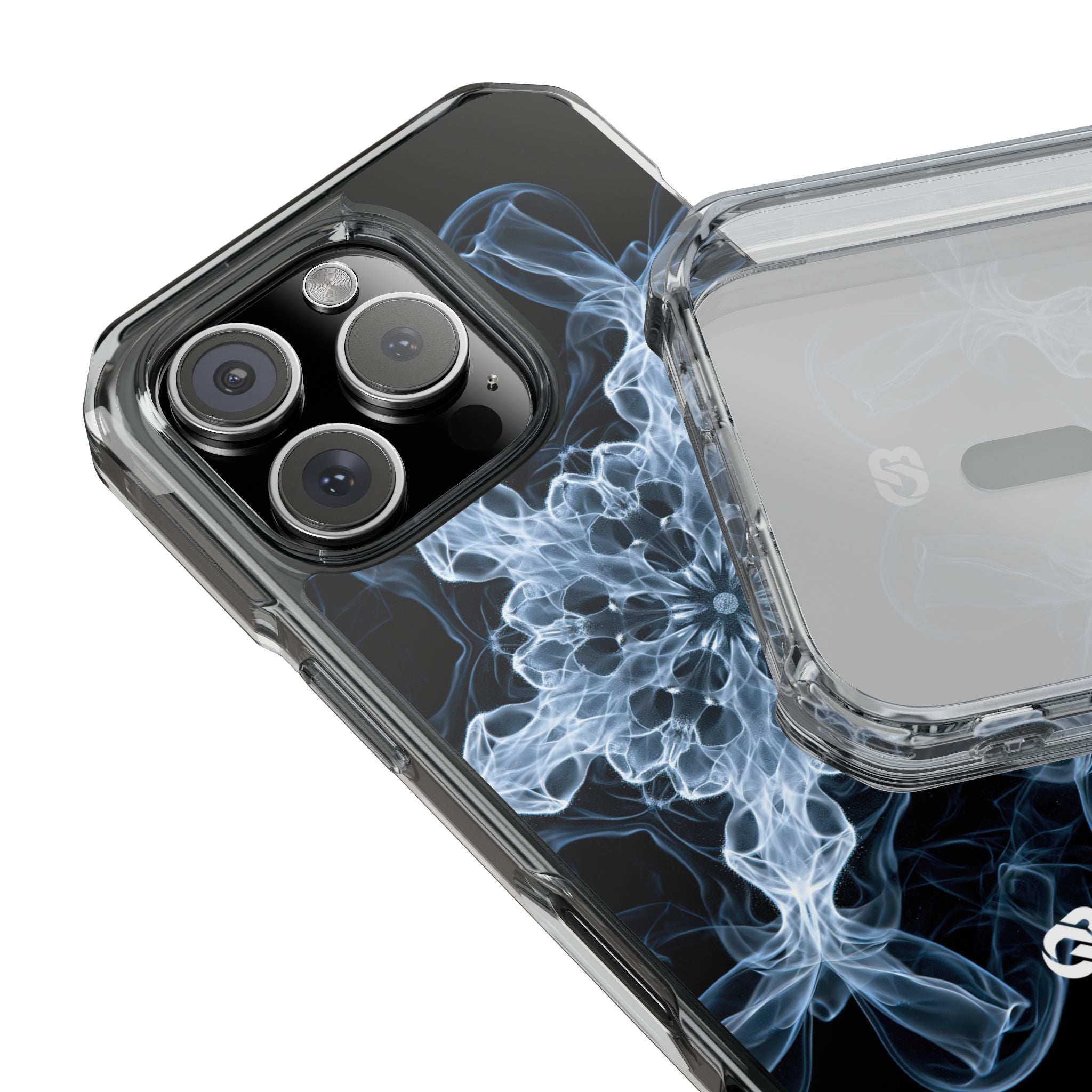 Blue Impact MagSafe Phone Case for iPhone - Glacial Smoke Crown