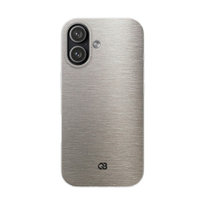 Brushed Silver Alloy · Lite Phone Case for iPhone ·  Silver