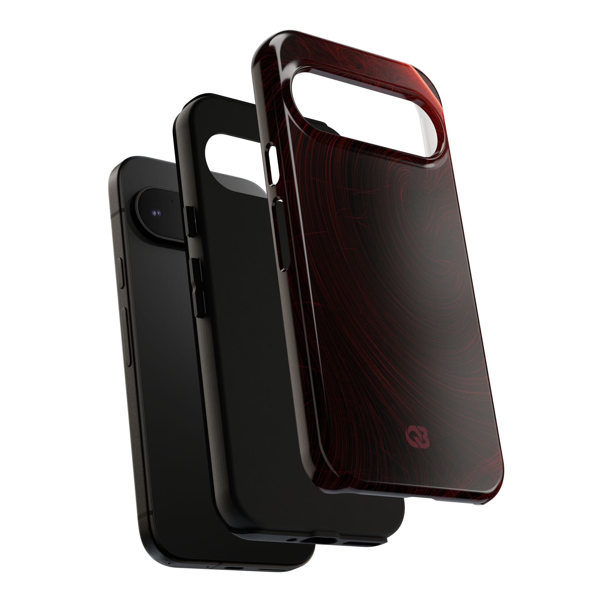 Red Tough Phone Case for Google Pixel - Crimson Flare Flux