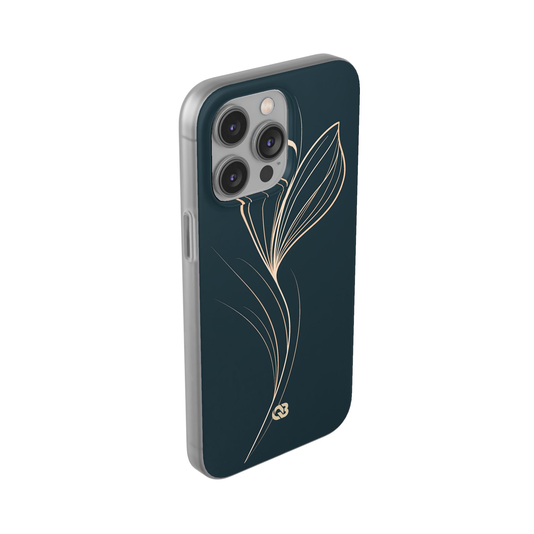 Teal Lite Phone Case for iPhone - Sandstone Silk Flora