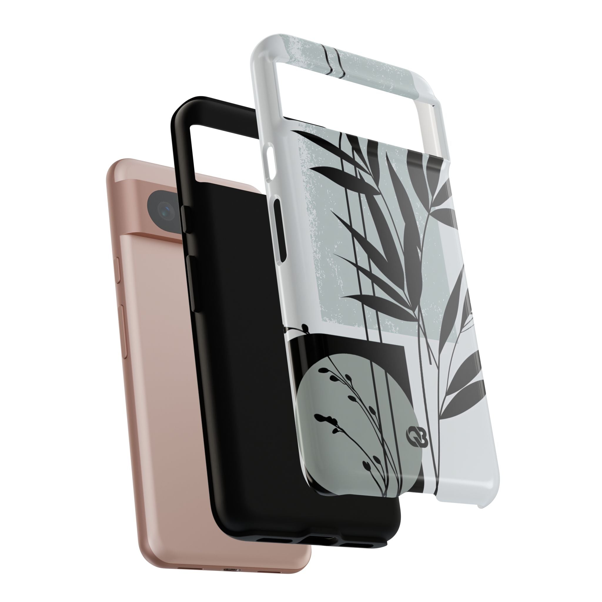 Grey Tough Phone Case for Google Pixel - Sage Bamboo Noir