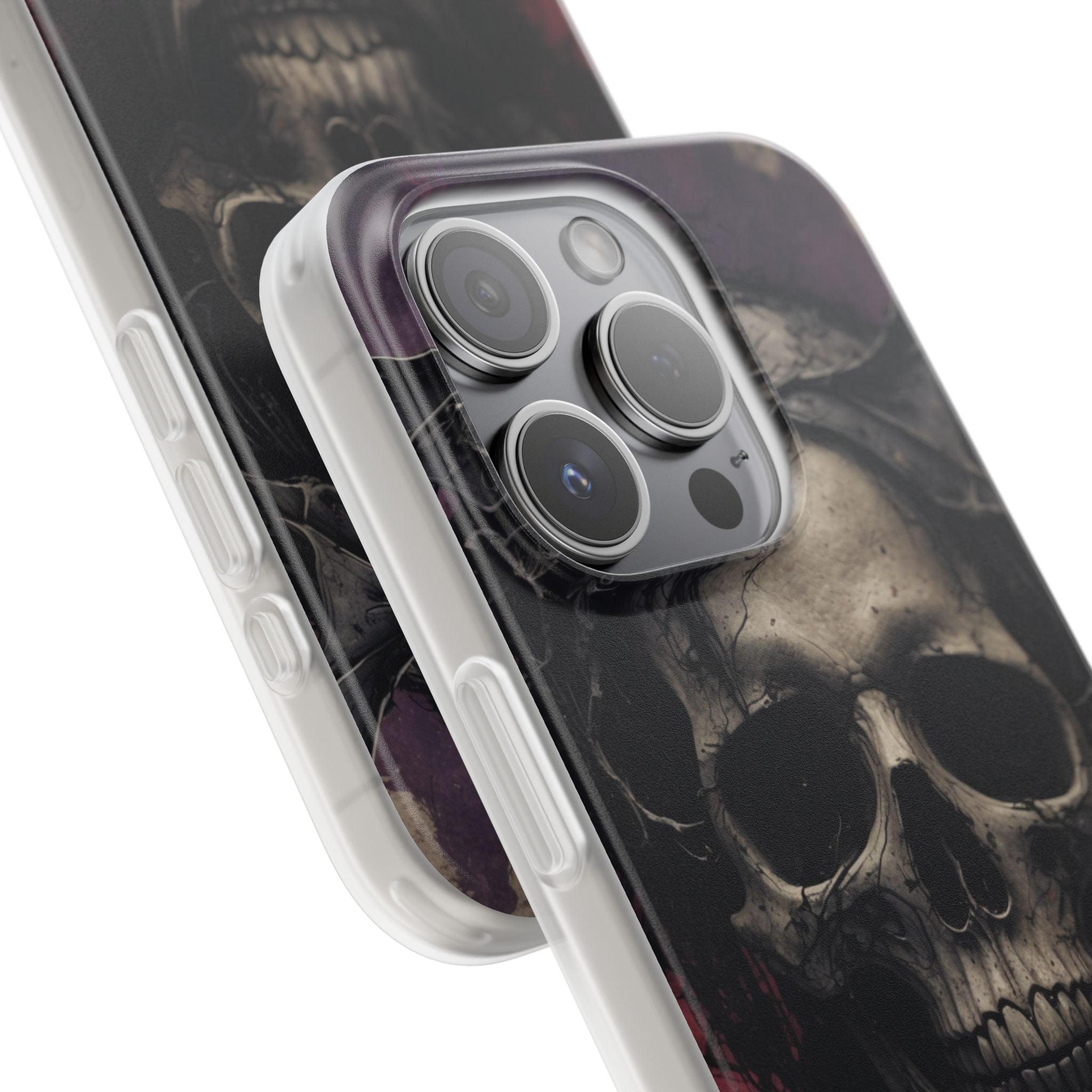 Gothic Skull Crown iPhone 15 Pro Case - Soft
