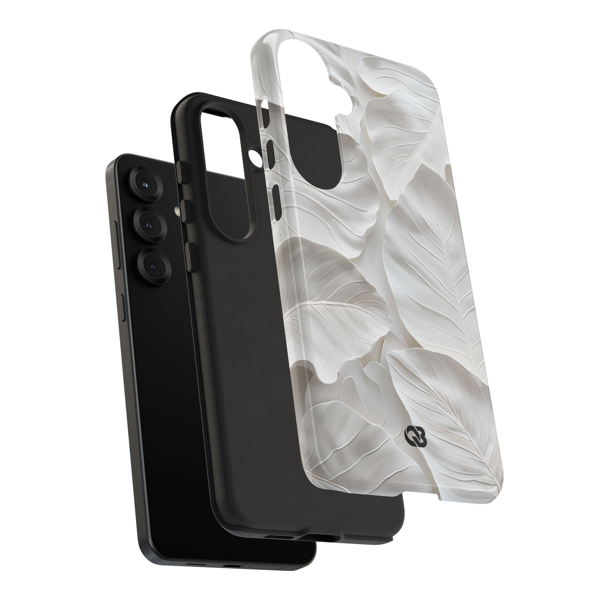 Sculpted Ivory Leaves · Tough Phone Case for Samsung