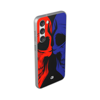 Crimson Cobalt Skulls · Soft Phone Case for Samsung