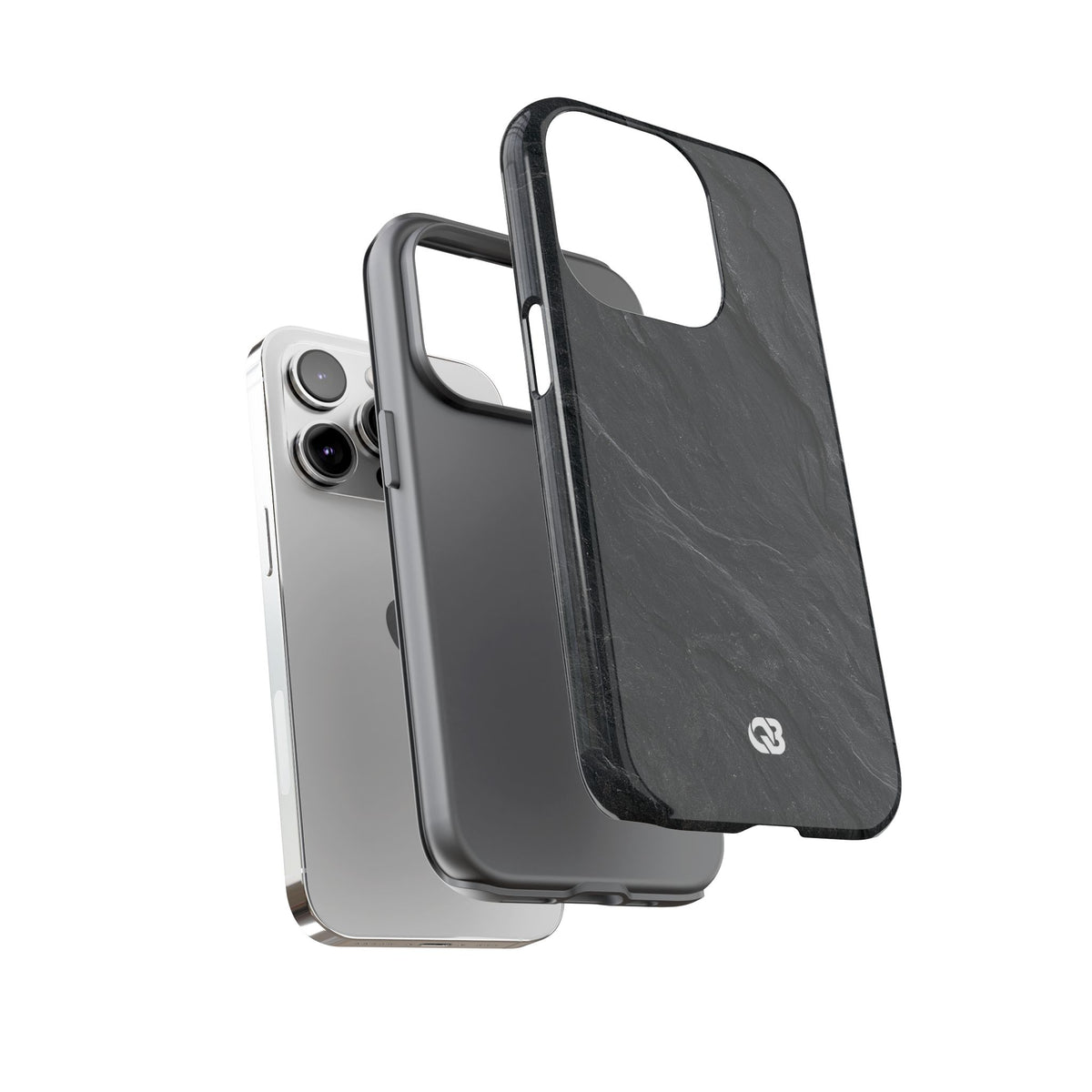 Dark Slate Strata · Tough Phone Case for iPhone · Black