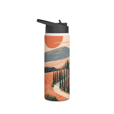Tuscan Cypress Horizon · Insulated Water Bottle · Orange