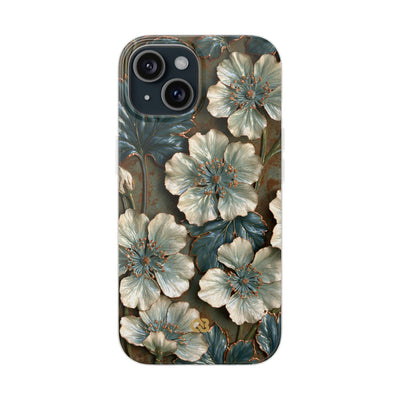 Gilded Blossom Reverie · Lite Phone Case for iPhone ·  Teal
