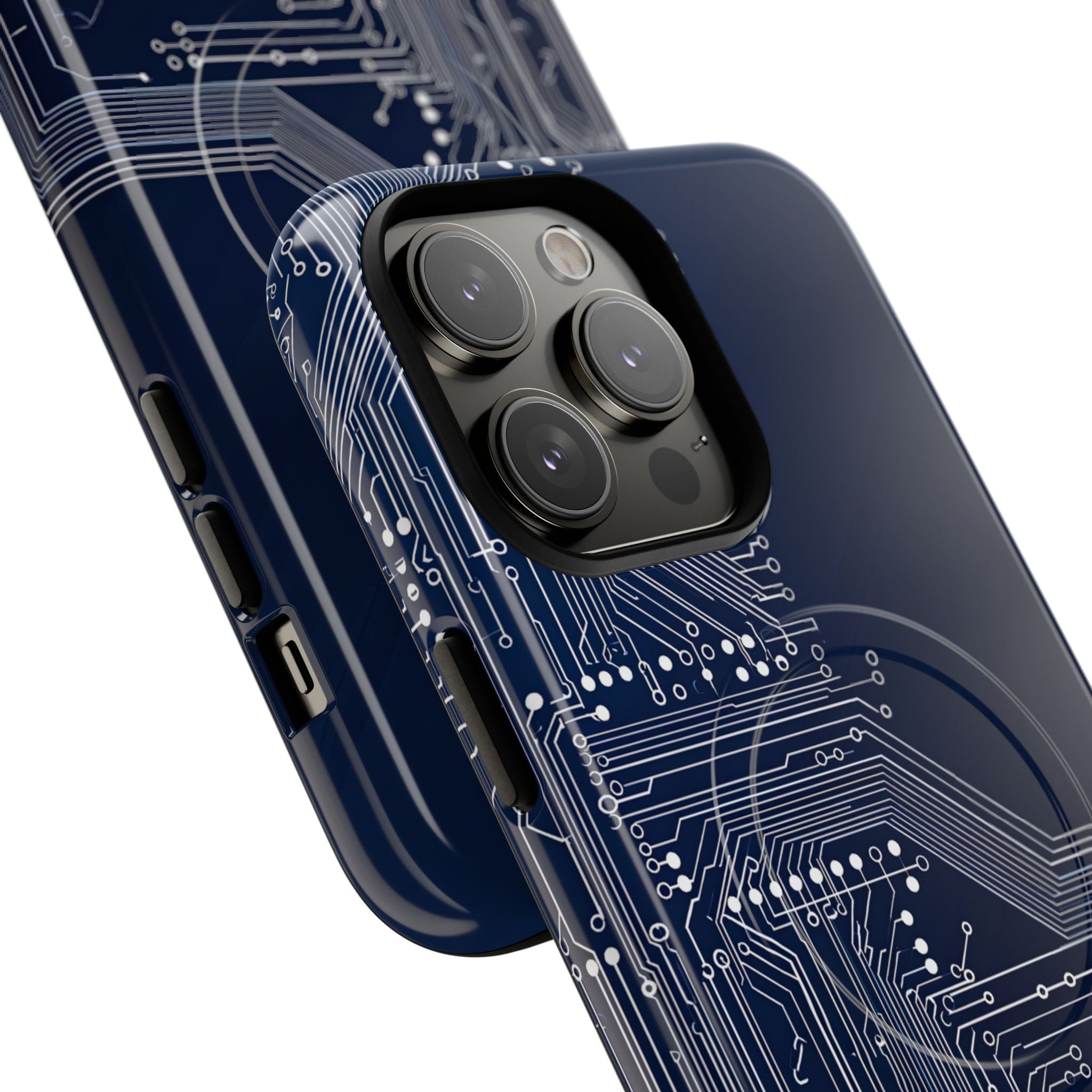 Blue Tough 2.0 Magsafe Phone Case for iPhone - Cobalt Data Stream