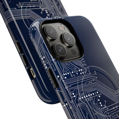 Blue Tough 2.0 Magsafe Phone Case for iPhone - Cobalt Data Stream