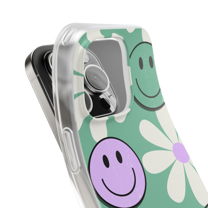 Smiley Daisy Glow iPhone 16 Pro Case - Soft
