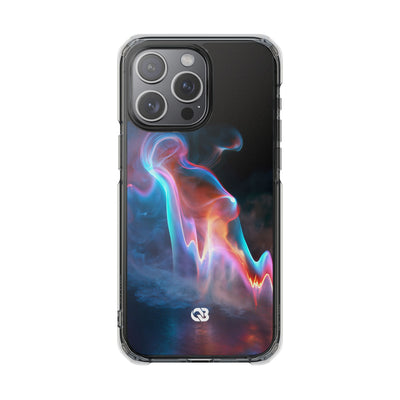 Neon Waveform · Clear Impact Magnetic Phone Case for iPhone · Black