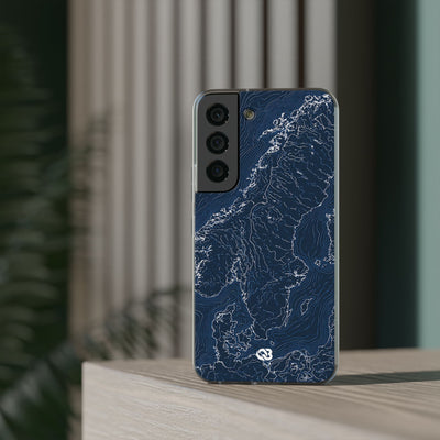 Nordic Contour Chart · Lite Phone Case for Samsung · Blue