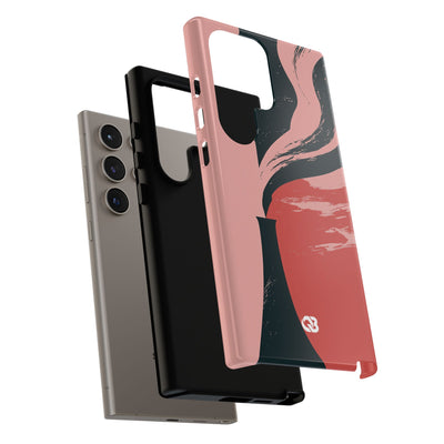 Pink Tough Phone Case for Samsung - Cinder Rose Plume