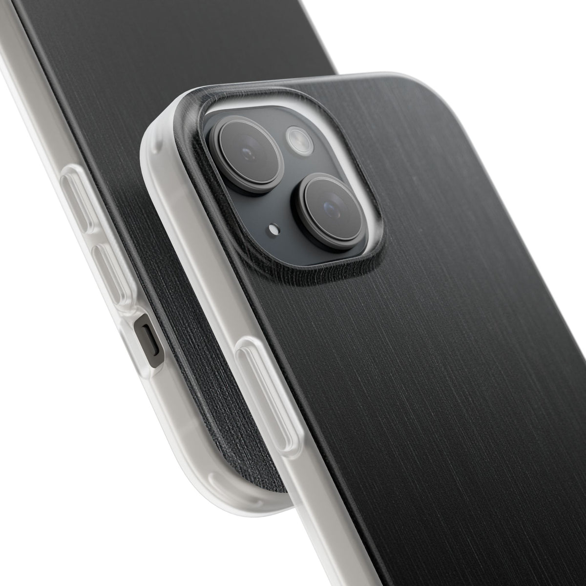 Obsidian Brushed Steel · Lite Phone Case for iPhone ·  Black