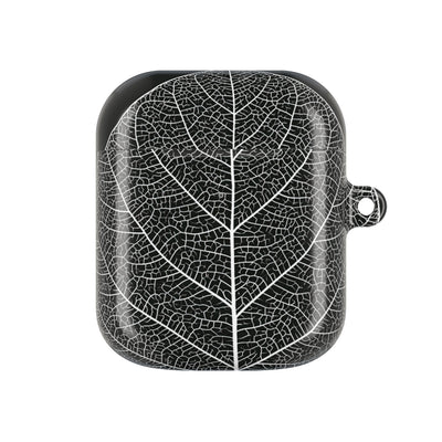 Monochrome Leaf Skeleton · Hard Case for AirPods & AirPods Pro · Black