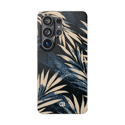 Blue Lite Phone Case for Samsung - Midnight Indigo Palm